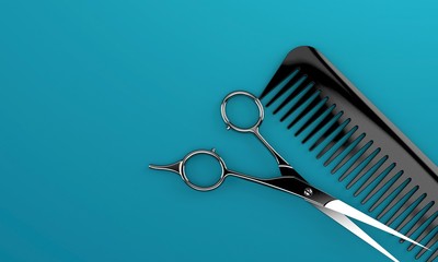 Scissors with comb