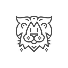 Simple astrology icon. Premium horoscope symbol.Zodiac vector illustrations. Line leo sign.