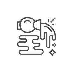 Simple astrology icon. Premium horoscope symbol.Zodiac vector illustrations. Line aquarius sign.
