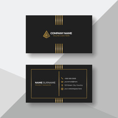 Modern business card with gold details