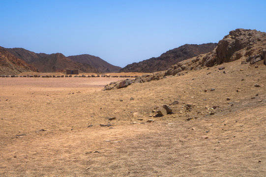 Mountain dry desert during the holidays. Types of Egyptian sands during a safari. Hurghada and Cairo Asia. Stock photo for design
