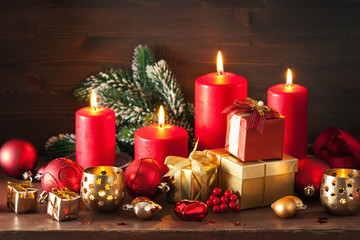christmas gift box and decoration light