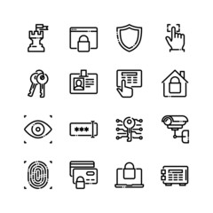 Security icons set