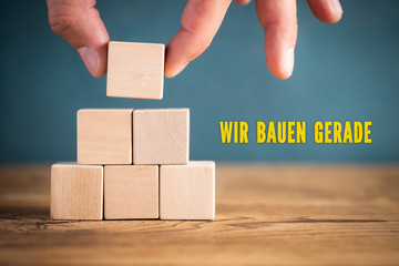 Wir bauen gerade 