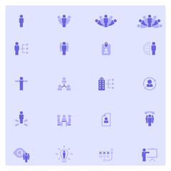 Human resources icon set