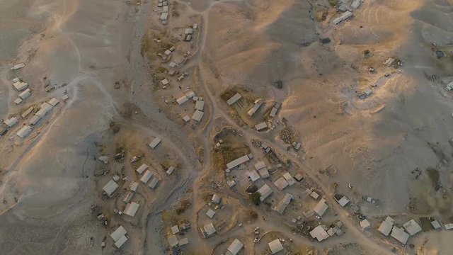 Desert near dead sea aerial footage 4k color graded