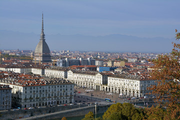 Fototapeta na wymiar Vista panoramica della città di Torino