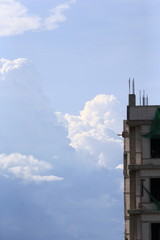 Fototapeta na wymiar chimney and blue sky