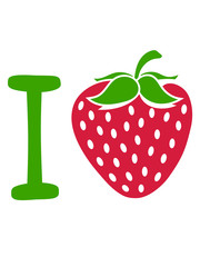 obst form liebe herz i love erdbeere fruchtig lecker beeren hunger essen gesund naschen kochen marmelade clipart comic cartoon