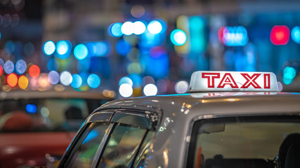 Taxi Transport In Hong Kong On October 8, 2018
