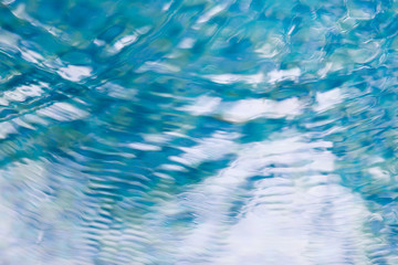 Shining blue water ripple background