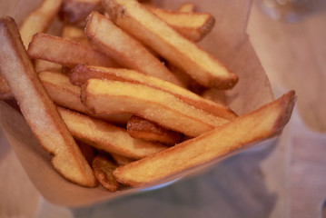 A plate of french fries