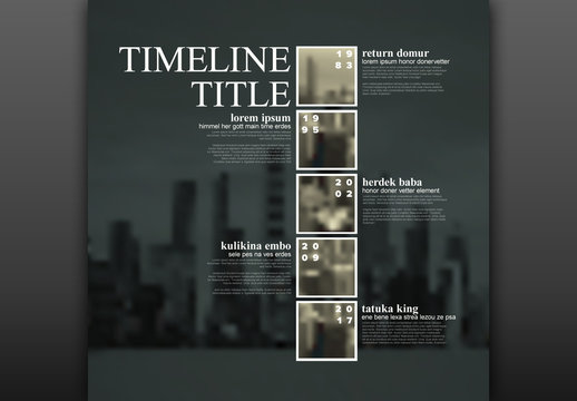 Sepia Timeline Infographic Layout
