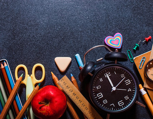 School attributes. On a beautiful background