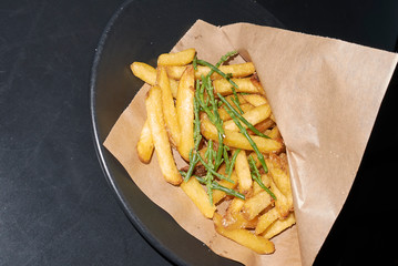 Franch fries with salicornia