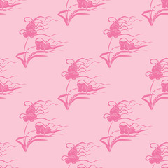 seamless pattern. Feather grass