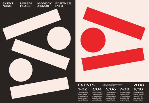Poster Layout with Large Geometric Shapes