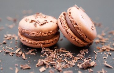 duo de macaron biscuit a la meringue