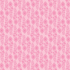 Floral seamless pattern, flowers and leaves