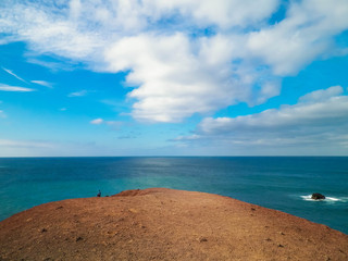 View from cliff in El Golfo, Lanzarote, Canary Islands.