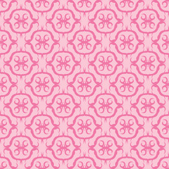 seamless geometric abstract pattern with floral motive