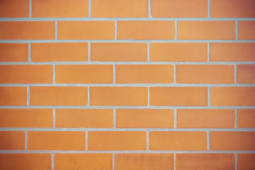 Close up standard brick pattern,Empty red brick wall textured background.