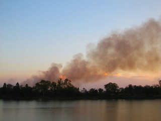 smoke from chimney