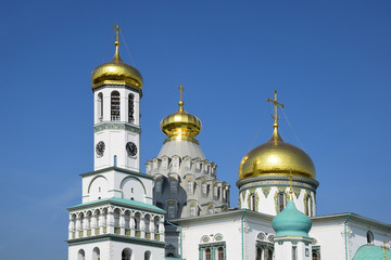 The Resurrection Cathedral of the New Jerusalem Monastery was built in the likeness of the Church of the Holy Sepulcher in Jerusalem. The cathedral was consecrated in 1685. Russia, Istra, September 20