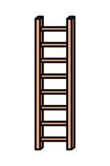 wooden stair isolated icon