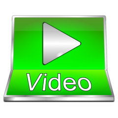 Play Video Button - 3D illustration