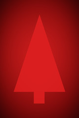 Obraz premium roter Tannenbaum auf Hintergrund abgesetzt