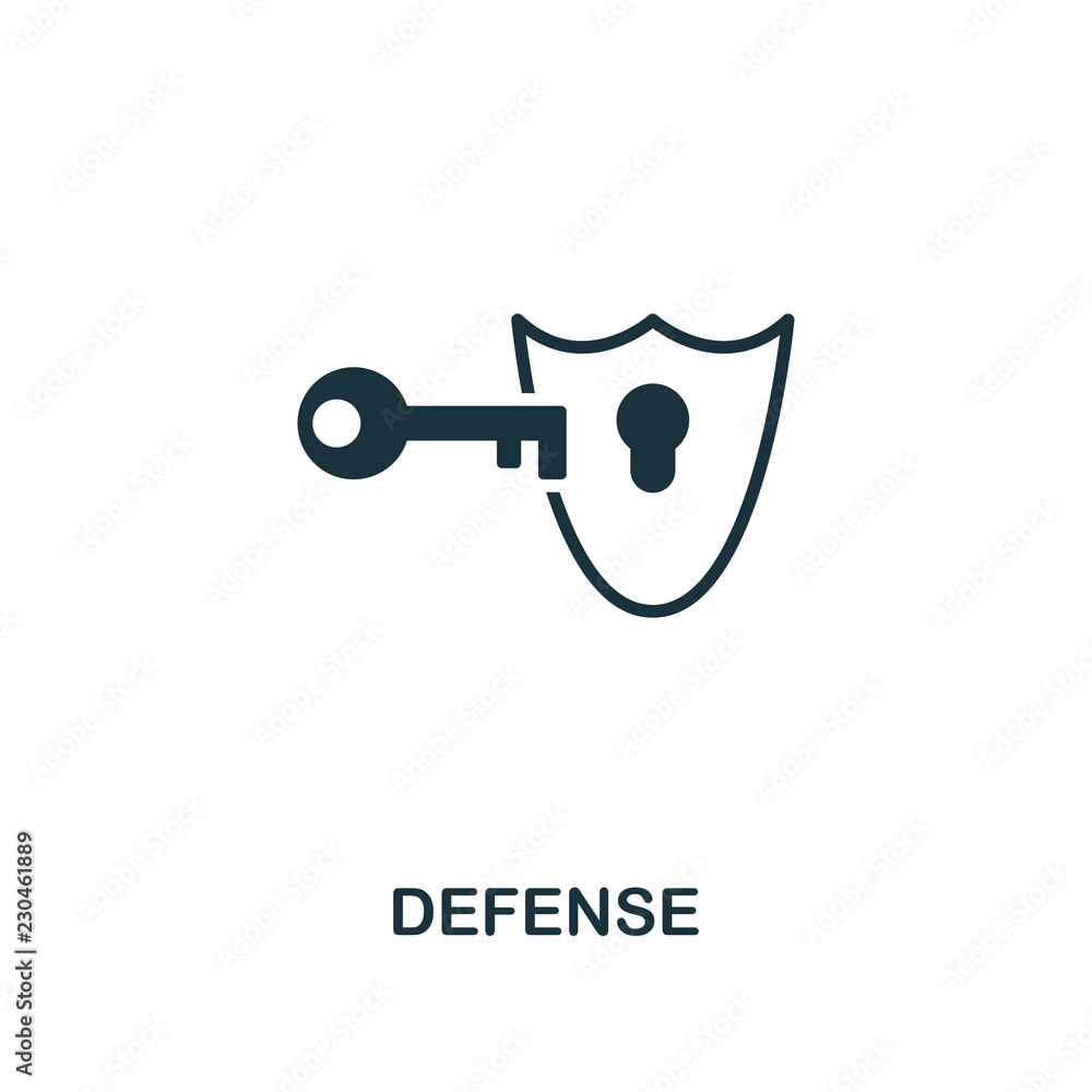 Poster defense icon. premium style design from security icon collection. ui and ux. pixel perfect defense i