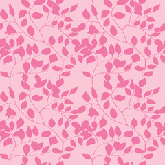 Floral abstract seamless pattern leaves