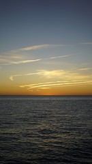 Obraz premium Beautiful sunset on the sea. Beautiful sky background. Composition of nature.