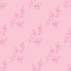 Floral abstract seamless pattern leaves