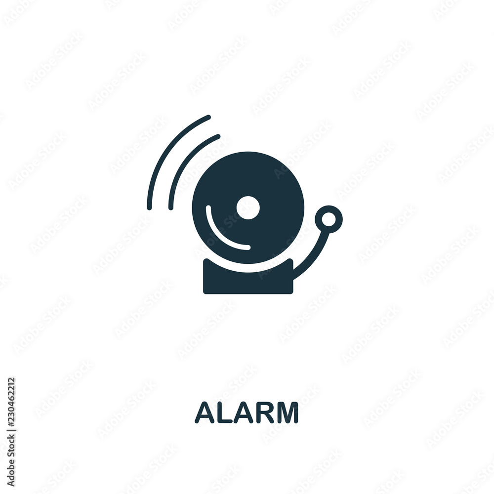 Poster alarm icon. premium style design from security icon collection. ui and ux. pixel perfect alarm icon 
