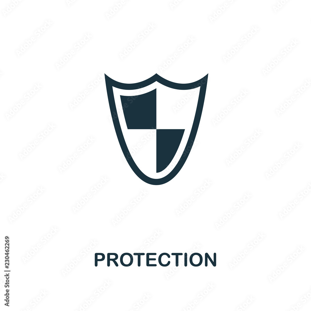 Poster protection icon. premium style design from security icon collection. ui and ux. pixel perfect protec