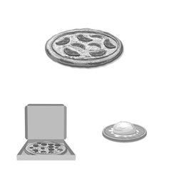 Isolated object of pizza and food icon. Set of pizza and italy vector icon for stock.