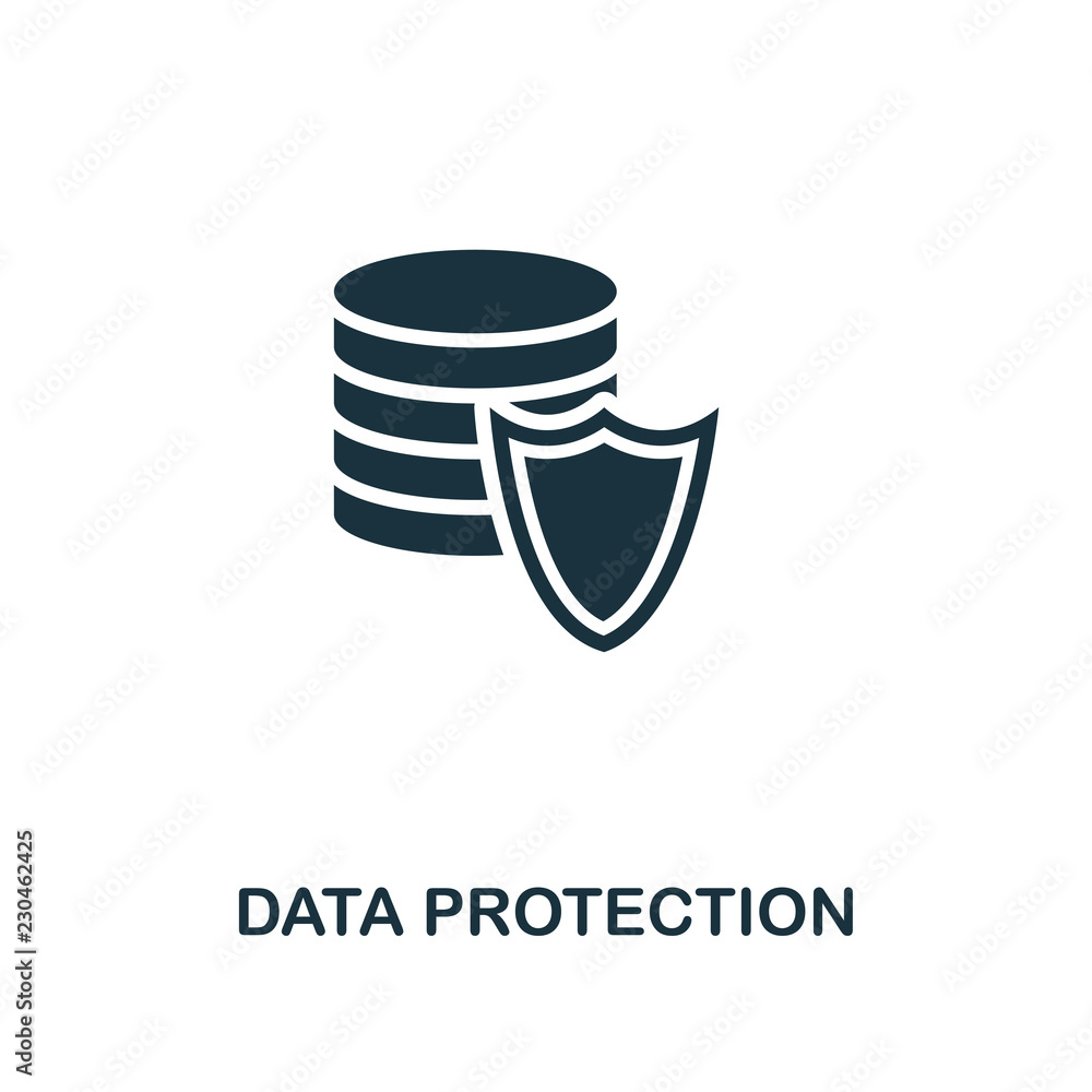 Aufkleber data protection icon. premium style design from security icon collection. ui and ux. pixel perfect d