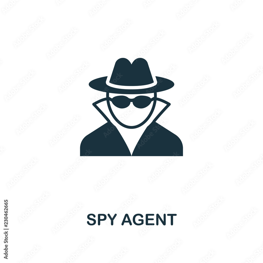 Poster spy agent icon. premium style design from security icon collection. ui and ux. pixel perfect spy age