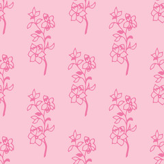 abstract floral seamless pattern with flowers
