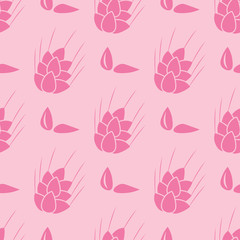 seamless floral pattern with ears of wheat