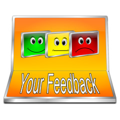 Your Feedback Button - 3D illustration