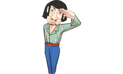 man action cartoon, vector