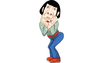 Obraz premium man action cartoon, vector