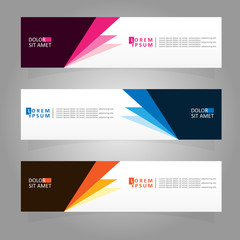 Vector abstract design banner web template.