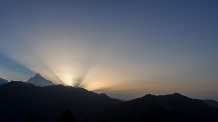 Fototapeta premium Sunrise on Poon Hill