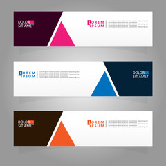 Vector abstract design banner web template.