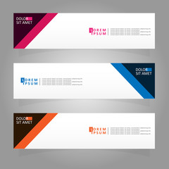 Vector abstract design banner web template.