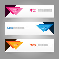 Vector abstract design banner web template.